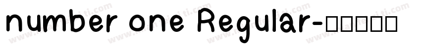 number one Regular字体转换